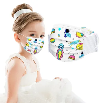 50PCS Copii Mască de Unică folosință trei straturi Mască de Protecție Industriale 3Ply Ureche Loop Non-Țesături Gura masca