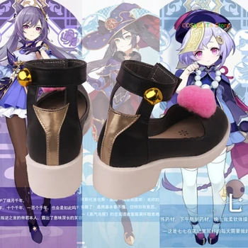 Anime Genshin Impact Liyue Port Keqing Mona Mondstadt Printesa Pantofi Femei Fete Student Pantofi Cu Tocuri De Crăciun Cadouri De Cosplay