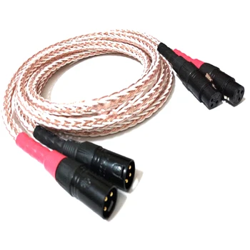Hifi 8TC OCC 7N Cupru Pur XLR cablu Audio Echilibru cablu XLR Cablu de sex Masculin la Feminin M/F Cablu Audio