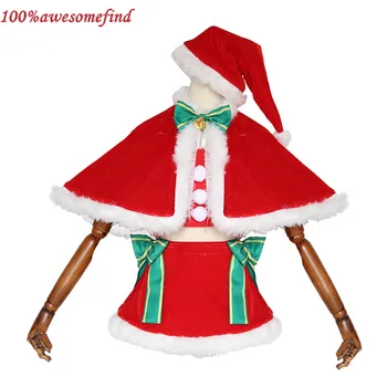 Re:Viața într-o lume diferită de zero Roșu crăciun Crăciun Cosplay Costum Șosete Peruca Rem Ram Femei Lady Iarna Faux Blană Costum Cald