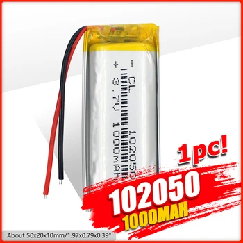 1/2/4x Reîncărcabilă 3.7 V 1000mAh Baterie Lipo 102050 Litiu-Polimer Baterie Li-polymer Cu PCB MP3 MP4 MP5 GPS Bateria