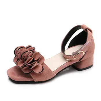 Flori Copii Copii Rosu Negru Curea Glezna Roma Sandale De Mare Adolescente Scoala De Partid Dans Nunta Printesa Pantofi Noi 2020