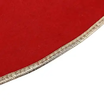 100cm Roșii Brodate Non-țesute Pom de Crăciun Fusta Crăciun Acasă Ornament