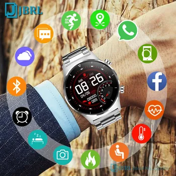 Afaceri Smartwatches Mens Fitness Tracker Tensiunii Arteriale Ceas pentru Android IOS Suport GPS Pedometru Ceas Inteligent Ceas