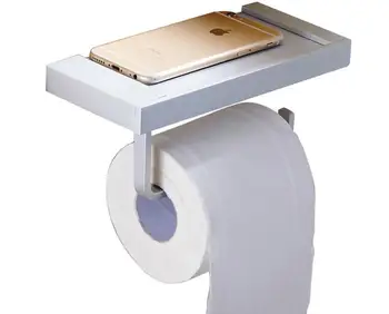 Xbees Spațiu De Aluminiu Montat Pe Perete Toaletă Telefon Mobil Titularul De Hârtie De Accesorii Pentru Baie