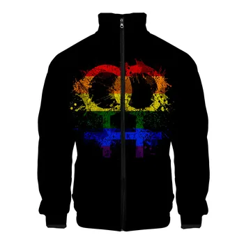 Jacheta barbati Pride Lgbt Dragoste Gay Lesbiene Curcubeu de Design de Imprimare Jacheta Bomber Personalitate de Brand de Îmbrăcăminte 2019 Toamna Și Iarna