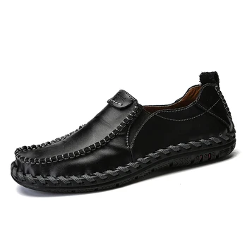 Barbati Casual Pantofi din Piele de Înaltă Calitate, lucrate Manual Alunecare pe Pantofi Casual Plat Moda Mocasini Bărbați din Piele Mocasini Marimea 38-44