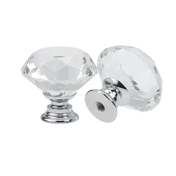 10buc/Set 30mm Formă de Diamant, Design de Cristal de Sticlă Butoane Dulap Sertar Trage Dulap de Bucatarie Dulap Ușă Mânere Hardware