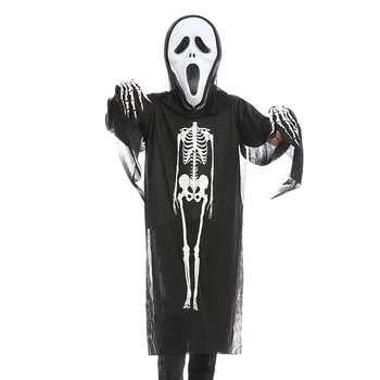 Costume de Halloween Pentru Copii de Groază Zombie Craniu Costum Baieti Schelet 3D de Imprimare Înfricoșător Costum Petrecere de Halloween Cosplay Costum 2018