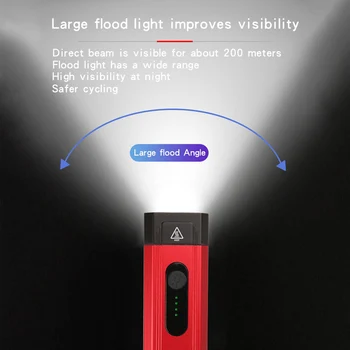 800 Lumeni Biciclete Lumina USB Reîncărcabilă 2500mAh Biciclete Lumina IPX6 rezistent la apa 4 Moduri de Iluminare cu LED-uri Faruri pentru Biciclete Accesorii