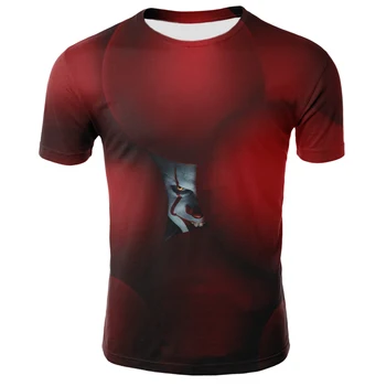 2020 Duhul Ascunse Fața Imprimată 3D T-shirt Scurte Gât Rotund Maneca Doamnelor Roșu T-Shirt Barbati Casual Doamnelor T-Shirt de Sus