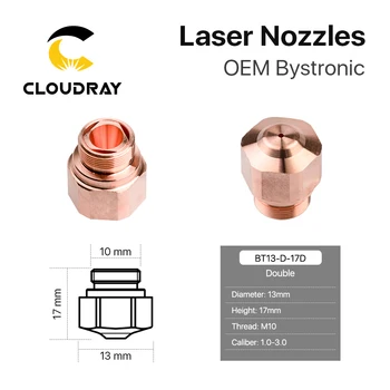 Cloudray OEM Bystronic NK Serie Dia.13mm M10 Laser Duza Straturi Duble de Tăiere cu Laser Fibra Cap