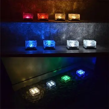 7 Culori Solare cu LED-Îngropat Calea de Lumină IP65 Masă Lampă Cub de Gheata Durabil Subteran Îngropat Caramida de Lumină Eco-Friendly Lampa de Gradina