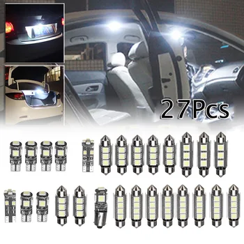 27Pcs Auto Interior Alb Lumina LED-uri Becuri Mini Kit Rezistent la Căldură 6000K Accesorii Auto Pentru Mercedes Benz E class W211 02-08