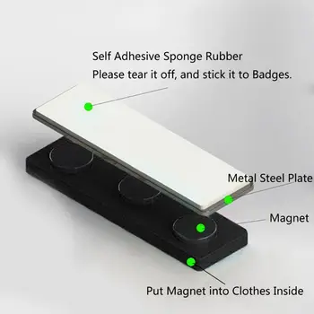 20buc DIY Reuseable Magnetic Puternic ID Deținătorii de Carduri Blank Magnetic Numele Insigna Titularul Nu Orificiile de pe Sacou Rever Tricouri