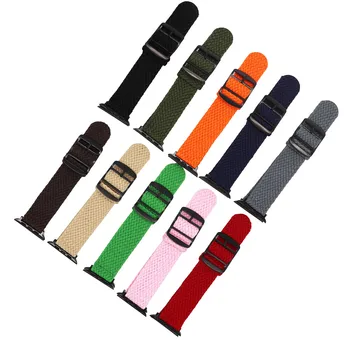 Curea nailon Pentru Apple Watch Band 40mm 44mm 42mm 38mm Sport Țesute brățară Brățară Watchband pentru iwatch seria 6 5 4 3 2 1 correa