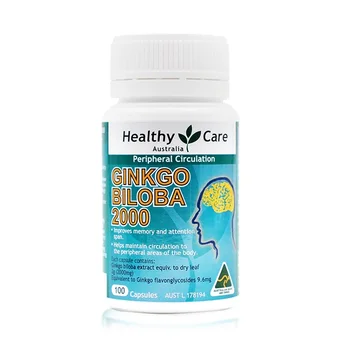 Îngrijire sănătos Ginkgo Biloba 100 Capsule Brahmi VitaminB Creierul Funcția Cognitivă de Sănătate Mintală Performanță Pastile în Stres Ori