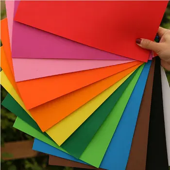 10buc/Pack Spate Autocolant Burete Hârtie Eva Cauciuc Arta Origami Hârtie Grădiniță DIY Manual Colorat Goma Eva Hârtie Moosgummi