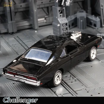 1:32 1970 Dodge Charger Model de Masina Aliaj de Jucărie Mașini Diecast Scara Model de Masina de Sunet și Lumină Pull-spate Vehicul