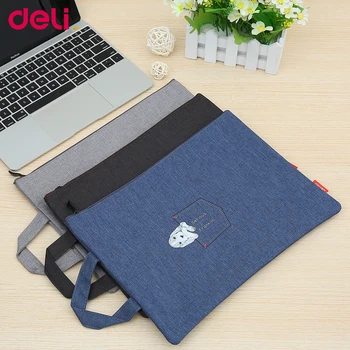 Deli 1buc document geanta office portabil verticale la modă elevii drăguț pure color de mare capacitate sac de școală laptop titularul fișier