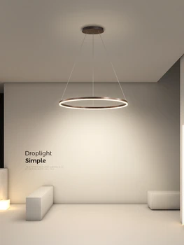 LED-uri moderne Candelabru restaurant lampa Nordic designer singur cap Rotund Alb / maro/Auriu living Minimalist Candelabre
