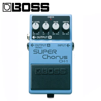 Boss CH-1 Audio Stereo Super Chorus Pedala de Efecte pentru Chitară și Tastatură Pachet cu Ponturi, Lustruire Pânză și Siruri de caractere Bobinator