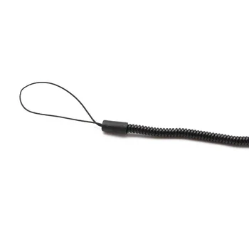 100buc PU cordon elastic spring mici agățat linie stylus negru de cauciuc cap de coarda anti-pierdere de Primăvară Furtun Sârmă Pentru joc consola Telefon