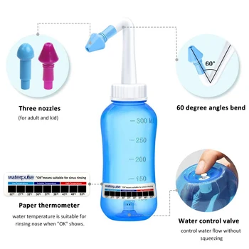 300ml Nazale Clătire Nas Sistem de Spălare Clătire Nazală irigatorul pentru Rinita Alergica Irigare Nazale Nasul de Curățare Pentru Adult / Copil