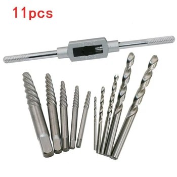 11pcs/set de 3-10mm Deteriorat Rupt Screw Extractor Reglabil Apăsați Muri Cheie Stud Remover Tool Kit pentru Reparatii Masina de