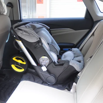 Baby Stroller 4 in 1 Scaun de Siguranță pentru Călători Carucior Pliant Nou-născut Patut Leagan Tip de Lumină-greutate de Transport Accesorii Rian Acoperi