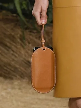 Manual de telefon mobil sac geantă de lux cusute cu ceara firul Sec ștreangul de gât vertical portabil mini geanta material diy geanta handmade de casă