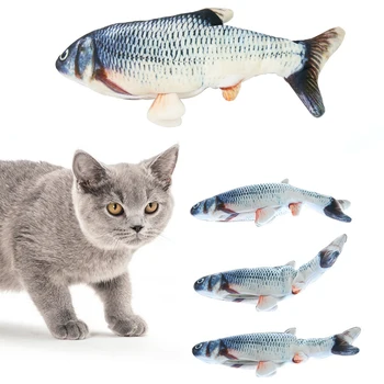 Pisică Jucărie Pentru Pisică Electric Leagăn de Pește USB de Încărcare de Pluș Simulare Pește Câini Pisici Pisoi Juca Jocul Guma de Musca Produse pentru animale de Companie