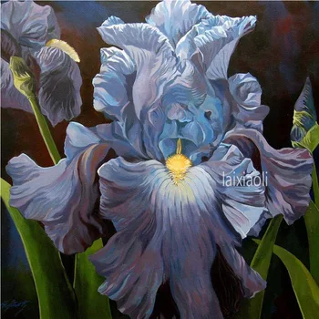 Arta abstractă diamant broderie albastru iris vânzare 5d diy diamant tabloul complet pătrat rotund burghiu imagine cu o floare de rhinetones cadou