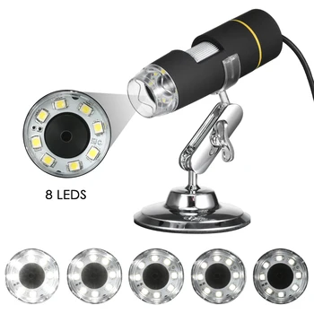 1000X usb microscop digital Microscop biologic Lupa 0.3 MP aparat de Fotografiat de 8 LED-uri de Lumină Lupă de Mărire cu Stand