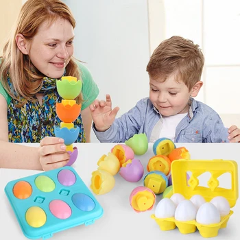Jucarii pentru copii Ouă Jocuri Educative pentru Copii Jucarii pentru Copii 2 la 4 Ani Învățare Forma de Meci Jucărie Roe Montessori Jucării Creier