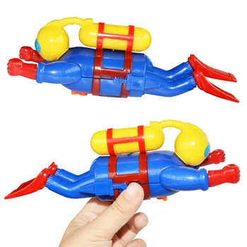 Amuzant de Scafandru Papusa de Joacă Jucării de Apă pentru Copii pe Lanțul Figurina Scafandru se arunca cu capul Oamenilor Vânt de Înot pentru Scăldat, Scufundare Jucării de Piscină