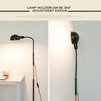Fier moderne din Lemn Pictat în Stil American lampadare E27 LED Reglabil Hotel Lumina pentru Studiu Camera de zi Dormitor de Iluminat