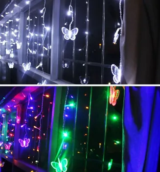 4M * 0,6 M 100 LED-uri Zână Sloi de gheață CONDUS Fluture Perdea de Lumină în aer liber Acasă de Crăciun de Nunta Decoratiuni de Gradina AC110V 220V