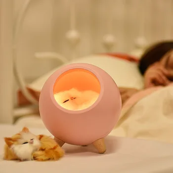 LED Cat de lumină USB touch lumina de noapte bionic pisică inteligentă de reglaj atmosfera lampa de camera de zi de decorare dormitor lămpi cadou de vacanță