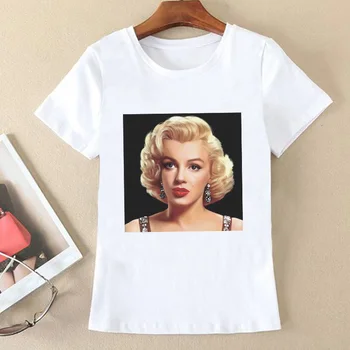 Harajuku Estetice Marilyn Monroe Tricou Femei Vara Noi de Moda Casual pentru Barbati Tricou de Imprimare Plus Dimensiunea Femei T-shirt Îmbrăcăminte