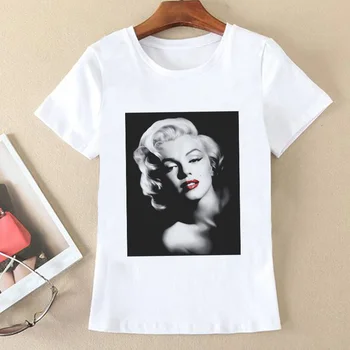 Harajuku Estetice Marilyn Monroe Tricou Femei Vara Noi de Moda Casual pentru Barbati Tricou de Imprimare Plus Dimensiunea Femei T-shirt Îmbrăcăminte