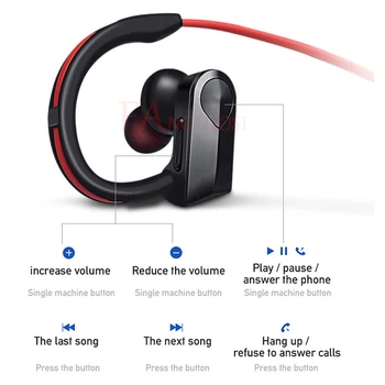 FANGTUOSI K98 Bluetooth Wireless Căști Sport Execută setul cu Cască Stereo Cu microfon-Ureche Căști Pentru iphone XR samsung Huawei