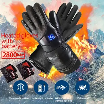Reîncărcabilă Electrice Cald Încălzit Mănuși Alimentat de la Baterie schi Alpinism camping încălzit mănuși de Iarnă în aer liber încălzește bărbați wemen