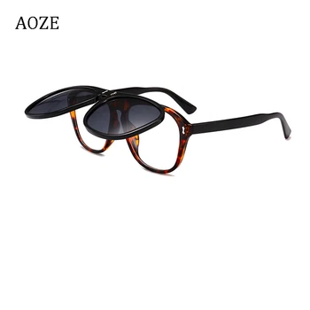 AOZE 2020 designer de moda mcqregor stil dublu pilot strat ochelari de soare flip cu clapeta brand de ochelari de soare unisex ochelari de soare