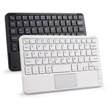 Multi-device Bluetooth tastatură, Pieptene Reîncărcabilă, fără Fir Bluetooth Tastatura cu Touch pentru telefon Mobil, Tableta, PC, Smart TV
