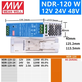 SPUI BINE NDR-75 120 240 480 seria DC 12V 24V 48V NDR-75 -120 -240 -480 W 12 24 48 V Single Producției Industriale pe Șină DIN