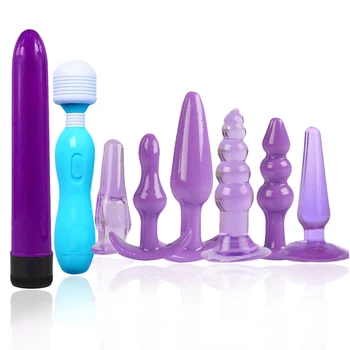 8pcs/set de Produse pentru Adulți de Sex Vibrator punctul G Vagin Masaj Silicon Anal Margele Plug Anal Stimulator Femei Bărbați Adulți Jucarii Sexuale