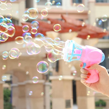Vara Magic Bubble Machine cu Mini Ventilator Copii Jucării în aer liber Nunta Consumabile Electrice Automate Bubble Blower Filtru de Arma