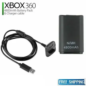 Xbox 360 Baterie Reîncărcabilă USB Încărcător Cablu de Andocare pentru Microsoft XBO X360 controller wireless 4800mAh Încărcătoare