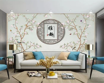 Beibehang Personalizate de moda pictura decorativa tapet nou Chinezesc flori bird munca accidente vasculare cerebrale gazete de perete decor acasă papier peint